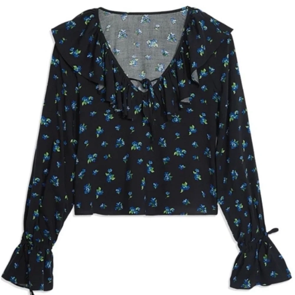 WeWoreWhat ruffle blouse